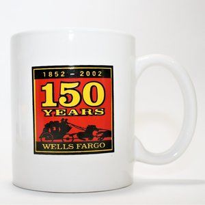 VTG WELLS FARGO 150 Year Anniversary Coffee Mug from 1852-2002 EUC (No Returns)